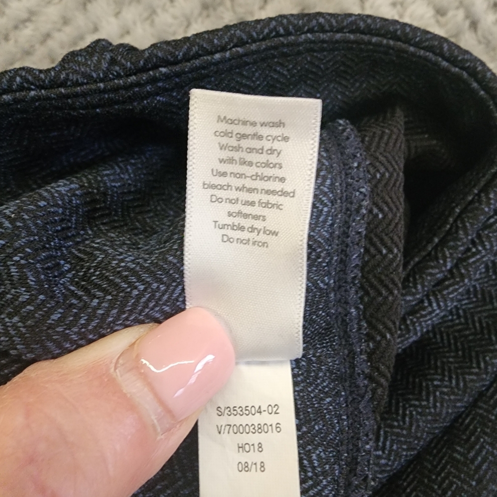Athleta Herringbone Textured Leggings High Rise Ankle Slit Gray XS Style 353504 - Picture 8 of 11